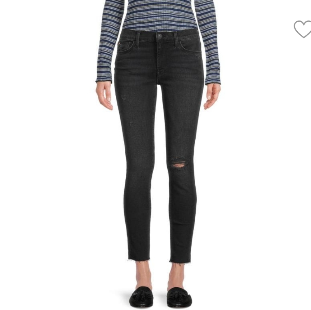 HUDSON | Natalie Mid Rise Distressed Jeans
